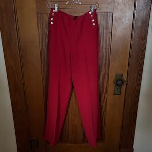 White House Black Market Bold Red Women's Trousers